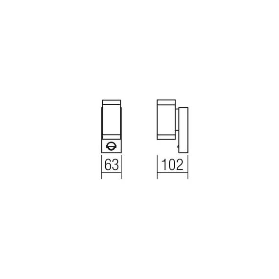 Aplica pentru exterior cu LED Smarter, realizat din aluminiu, cu senzor de miscare, 2 x 3W, flux luminos de 2 x 288 lumeni, lumina calda, gri inchis - 2- Roveli