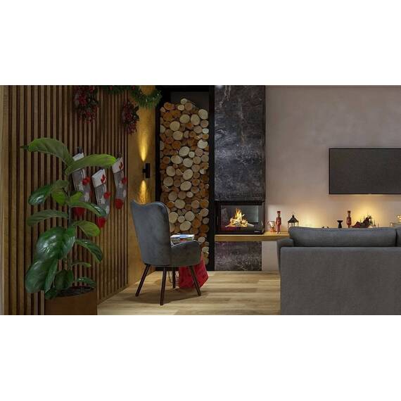 Aplica Smarter, realizat din aluminiu,  2 surse cu soclu GU10, putere de 35W, design modern, negru mat - 3- Roveli