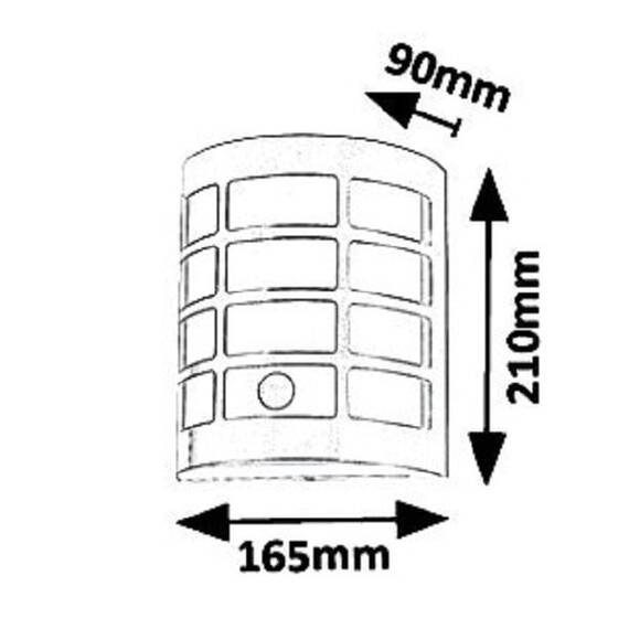 Aplica pentru exterior Rabalux, structura metalica, dispersor din plastic, cu senzor de miscare, dulie E27, 11W, IP44, crom si alb - 3- Roveli