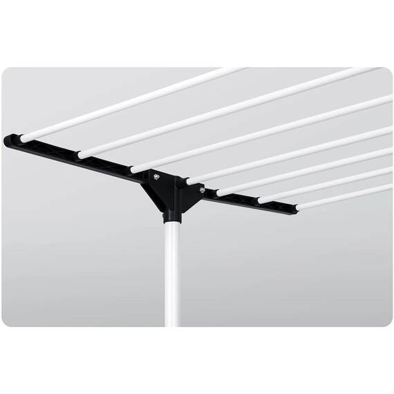 Uscator de rufe vertical DacEnergy©, pliabil, constructie metalica solida, 3 nivele, 6 aripi, 15 m, alb - 9- Roveli