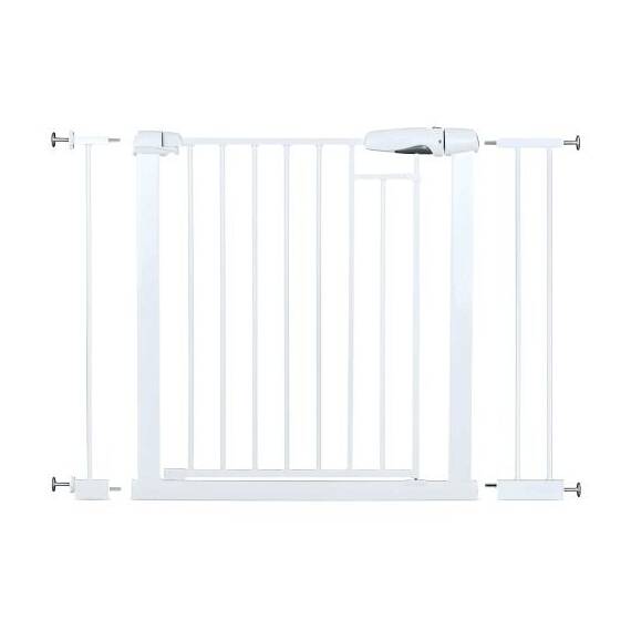 Poarta de securitate, material metalic, inchidere usoara, pe doua fete, latimea reglabila 77-108.5 cm, alba - - Roveli