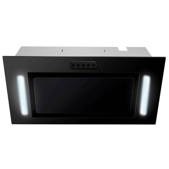 Hota incorporabila, din otel inoxidabil, 380m3/h, 120W, iluminat LED, buton de control, 52x29 cm, neagra - - Roveli