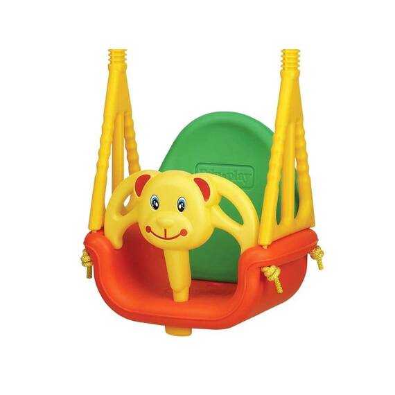 Leagan 3in1 , realizat din material de foarte buna calitate, pentru 6 luni-7 ani, structura speciala anti-alunecare, sarcina maxima 30 kg, model ursulet, verde si rosu - 2- Roveli
