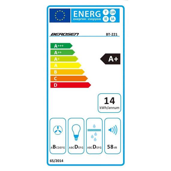 Hota de bucatarie insula, carcasa din otel, 3 trepte, iluminare Led, 2x1,25 W, 460 m3/h, mod de functionare absorbant si extractor, 35 cm, putere motor 100W, 220-240V, neagra - 10- Roveli
