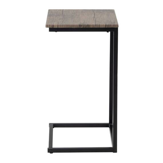 Masuta de cafea DacEnergy©, din metal negru, blat din MDF, finisaj maro, forma dreptunghiulara, 40 x 35 x 65.5 cm - 2- Roveli