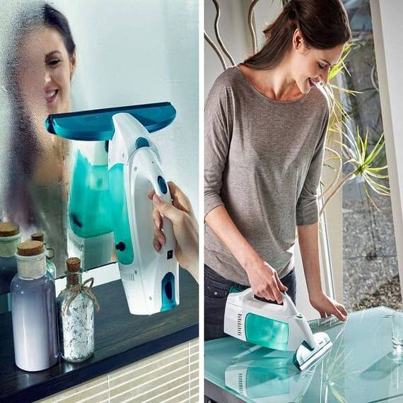 Aspirator pentru geamuri Leifheit, aspirare umeda si uscata, functia standby, sistem ciclonic, 0.1 l, 5 V, albastru - 3- Roveli