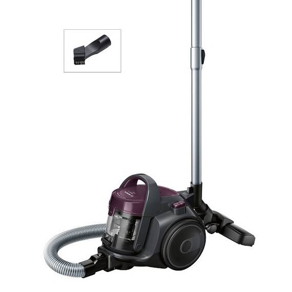 Aspirator fara sac, design elegant, aspirare uscata, filtru evacuare EPA, filtru igienic PureAir, duza pentru tapiterie, duza pentru colturi, tub telescopic, 1.5 l, 700 W, violet - 3- Roveli