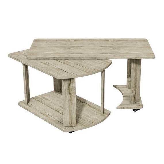 Masuta de living DacEnergy©, material PAL melaminat, dreptunghiulara, finisaj sherwood, manevrare facila, 95 x 50 x 50 cm, 1C - 3- Roveli
