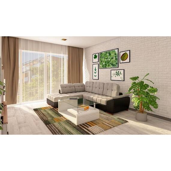 Masuta de cafea DacEnergy©, forma dreptunghiulara, cu raft, blat din sticla, finisaj alb, 110 x 65 x 42 cm - 3- Roveli