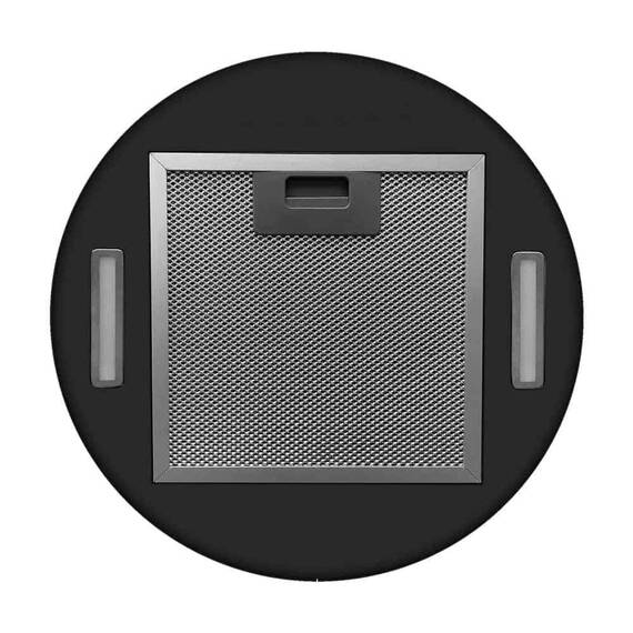 Hota de bucatarie insula, carcasa din otel, 3 trepte, iluminare Led, 2x1,25 W, 460 m3/h, mod de functionare absorbant si extractor, 35 cm, putere motor 100W, 220-240V, neagra - 4- Roveli