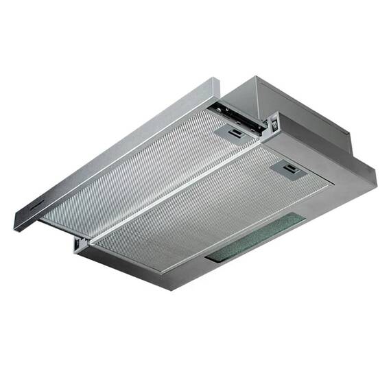 Hota incorporabila, din otel inoxidabil, iluminat Led, buton de control, 2 trepte de viteza, 175 mc/h, 74 W, 60 cm, argintie - 4- Roveli
