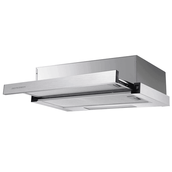 Hota de bucatarie, telescopica, otel inoxidabil, 2 moduri de functionare, 220-240V, 80 W, 200 mc/h, 2 trepte de viteza, 50 cm, inox - 4- Roveli