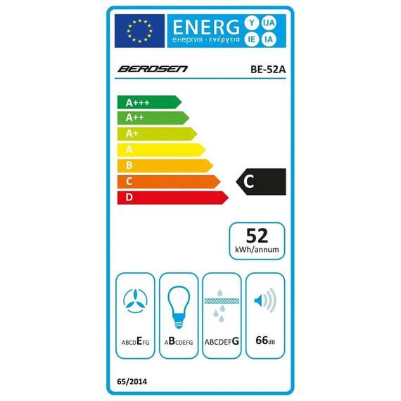 Hota incorporabila, din otel inoxidabil, 380m3/h, 120W, iluminat LED, buton de control, 52x29 cm, neagra - 5- Roveli