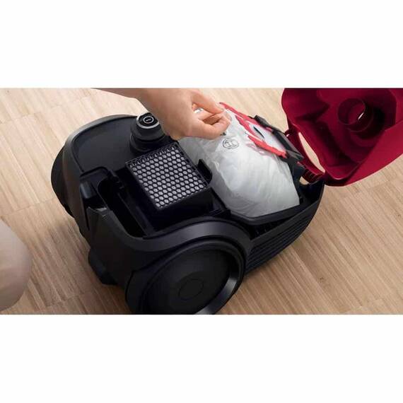 Aspirator Bosch, cu sac, aspirare uscata, 3.5 litri, 600 W, filtru igienic PureAir, tub telescopic, filtru pentru scame, negru - 5- Roveli