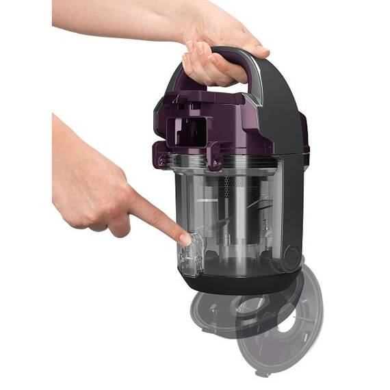 Aspirator fara sac, design elegant, aspirare uscata, filtru evacuare EPA, filtru igienic PureAir, duza pentru tapiterie, duza pentru colturi, tub telescopic, 1.5 l, 700 W, violet - 5- Roveli