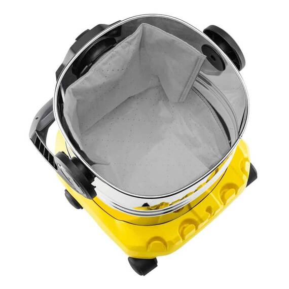 Aspirator Karcher, cu sac, aspirare uscata si umeda, filtru de tip evantai, cartus pentru filtrare, sac fleese, duza pentru spatii inguste, 1100 W, 25 l - 5- Roveli