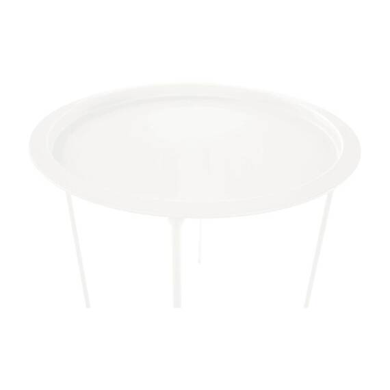 Masuta de cafea DacEnergy©, realizata din metal, design rustic, forma rotunda, 47 x 47 x 50.2, finisaj alb - 5- Roveli