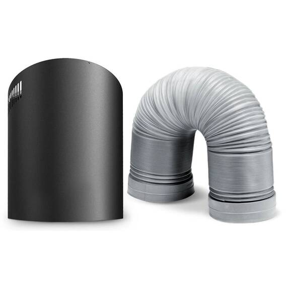 Hota de bucatarie insula, carcasa din otel, 3 trepte, iluminare Led, 2x1,25 W, 460 m3/h, mod de functionare absorbant si extractor, 35 cm, putere motor 100W, 220-240V, neagra - 6- Roveli