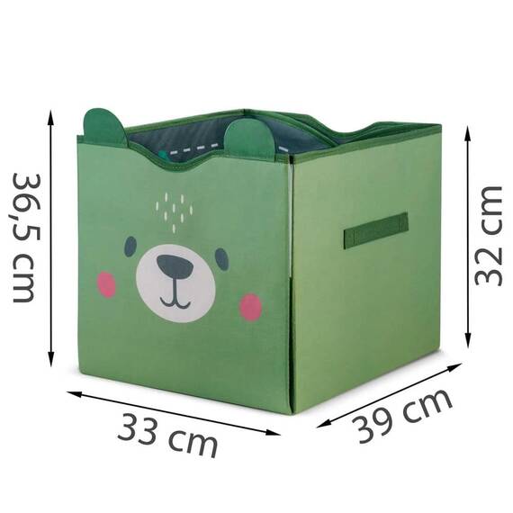 Organizator si covoras 2 in 1 pentru copii DacEnergy©, fabricat din material durabil, mare si incapator, cu velcro puternic, pliabil, 33 x 39 x 32 cm, verde - 6- Roveli