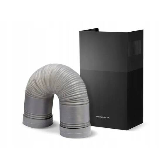 Hotă decorativă încorporată, Capac din oțel inoxidabil, Capacitate de absorbție 350m3/h, 65W, 3 viteze, Buton de control, 60 cm, Negru - 6- Roveli