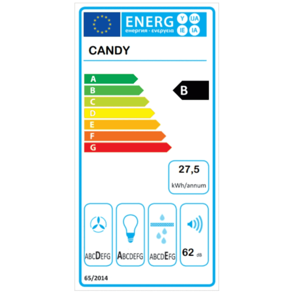 Hota incorporabila telescopica Candy CBT625/2B, Capacitate de absorbtie 332m3/h, 2 trepte de viteza, Iluminare LED, 2 filtre, Clasa B, 60 cm, Negru - 2- Roveli