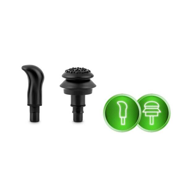 Pistol de masaj corporal, ecran LCD, 8 accesorii, protectie la supraincalzire, geanta de voiaj, design ergonomic, 20 de viteze, 3200 rotatii pe minut, roz - 7- Roveli