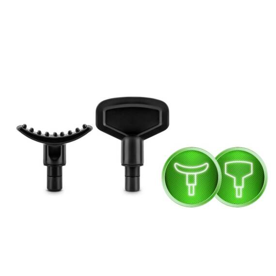 Pistol de masaj corporal, ecran LCD, 8 accesorii, protectie la supraincalzire, geanta de voiaj, design ergonomic, 20 de viteze, 3200 rotatii pe minut, roz - 10- Roveli