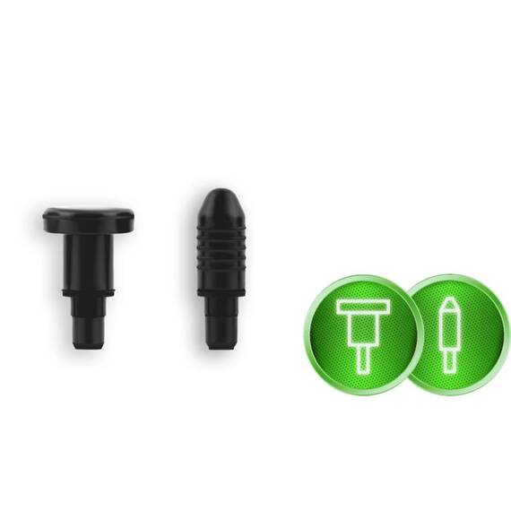 Pistol de masaj corporal, 8 accesorii, protectie la supraincalzire, 3200 rotatii pe minut, 7 trepte de viteza, design ergonomic, negru mat - 7- Roveli