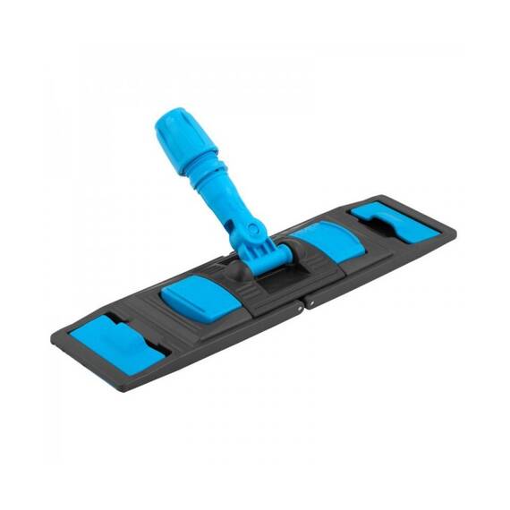 ​Set de curatenie profesional DacEnergy©, maner din aluminiu, mop plat din microfibra cu lungimea de 40 cm, storcator tip presa, galeata cu 2 compartimente, albastru - 2- Roveli