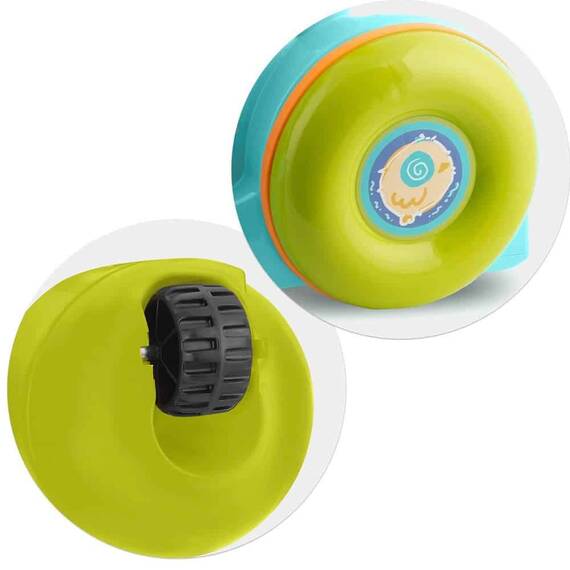 Premergator pentru copii 2in1 , solid si durabil, roti cu blocare si cauciuc antiderapant, cu pian pe un panou educational, cu sunet, 40,5 x36 x46 cm, turcoaz - 2- Roveli
