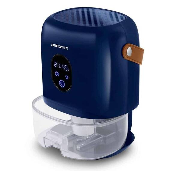 Dezumidificator , rezervor detasabil 1000 ml, alimentare 220 - 240 V, capacitate mare 400 ml/ 24h, 34 dB, 22,5W, tehnologia Peltier, mod de noapte, albastru - 6- Roveli
