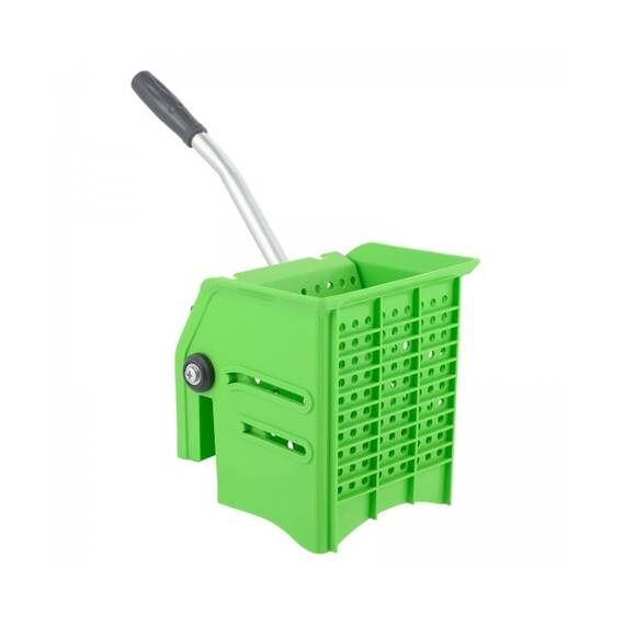 Carucior de curatenie DacEnergy©, plastic durabil, capacitate dubla, 10 si 24 l, storcator profesional pentru mop, patru roti, maner ergonomic, verde - 3- Roveli