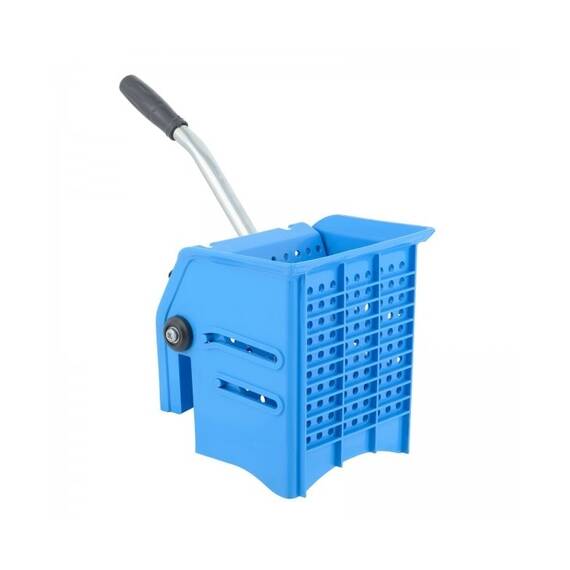 Carucior de curatenie DacEnergy©, plastic durabil, capacitate dubla, 10 si 24 l, storcator profesional pentru mop, patru roti, maner ergonomic, albastru - 3- Roveli