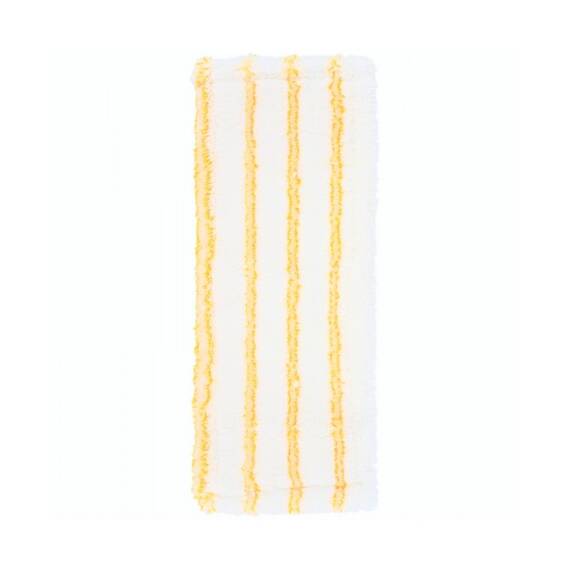 Set de curatenie profesional DacEnergy©, maner din aluminiu, mop plat din microfibra cu lungimea de 40 cm, storcator tip presa, galeata cu 2 compartimente, galben - 3- Roveli