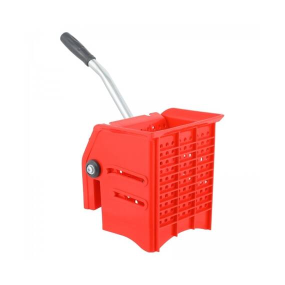 ​Carucior de curatenie DacEnergy©, plastic durabil, capacitate dubla, 10 si 24 l, storcator profesional pentru mop, patru roti, maner ergonomic, rosu - 3- Roveli