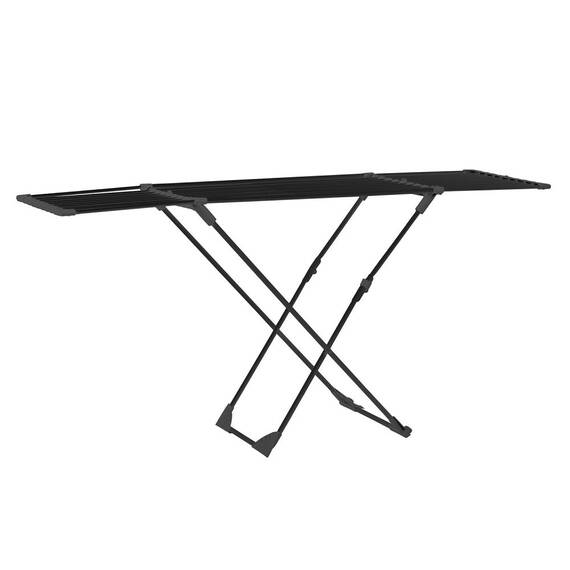 Uscator de rufe DacEnergy©, metalic, cu roti, telescopic, pliabil, 190 x 95 x 56 cm, negru - - Roveli