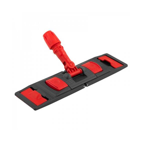 Set de curatenie profesional DacEnergy©, maner din aluminiu, mop plat din microfibra cu lungimea de 40 cm, storcator tip presa, galeata cu 2 compartimente, rosu - 3- Roveli