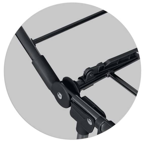 Uscator de rufe DacEnergy©, constructie metalica, solida, 4 aripi pliabile, pliere si desfasurare rapida, suprafata mare de uscare 22 m, negru - 7- Roveli