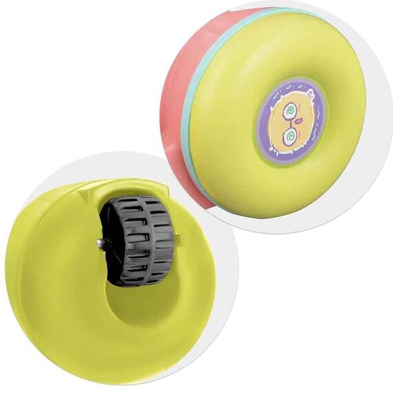 Premergator pentru copii 2in1, solid si durabil, roti cu blocare si cauciuc antiderapant, cu pian pe un panou educational, cu sunet, 40,5 x36 x46 cm, roz - 8- Roveli