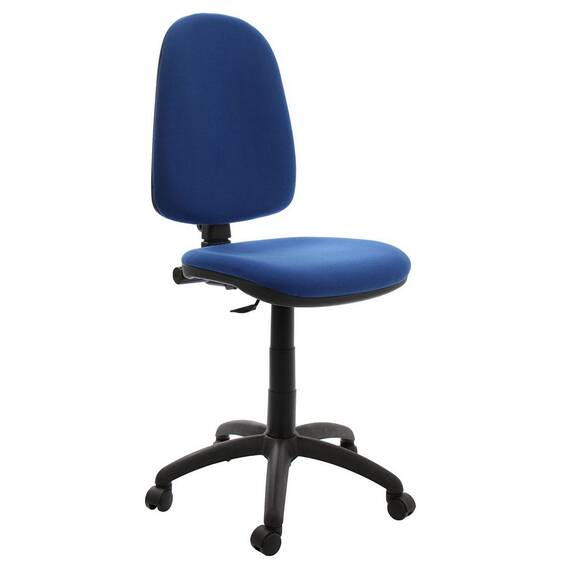 Scaun DacEnergy©, rotativ, ergonomic, reglabil pe inaltime, dimensiuni 115x47x57 cm, tapiterie din stofa, culoare albastru deschis - - Roveli
