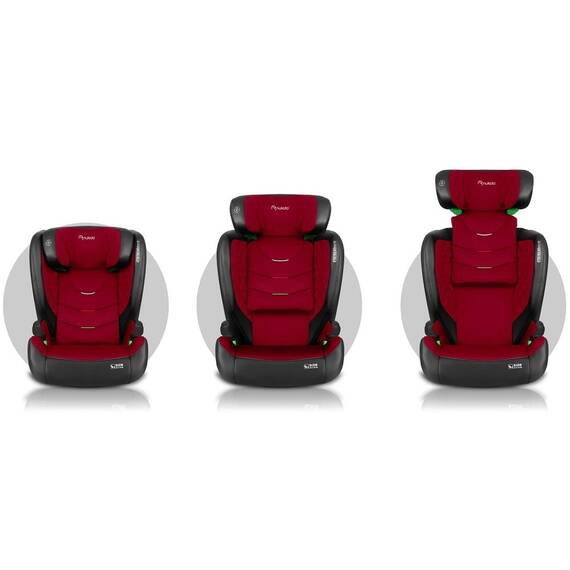 Scaun auto, tapiterie detasabila, lavabila, sistem ISOFIX, 12 niveluri de reglare a tetierei, 2 grade de reglare a unghiului de inclinare, 15-36 kg, negru si rosu - 8- Roveli