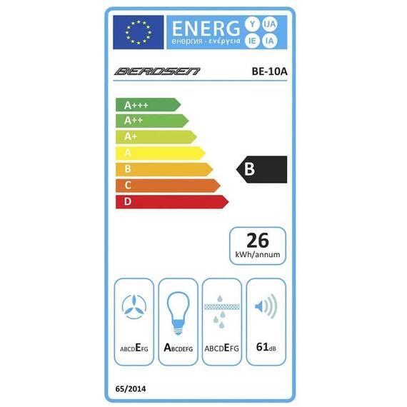 Hota de bucatarie, traditionala, control mecanic, butoane, iluminare LED, 3 viteze, 205 mc/h, 50 cm, 39 W, negru si argintiu - 2- Roveli