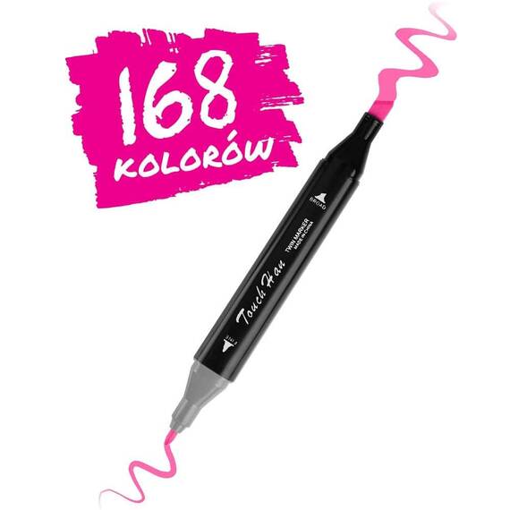 Set 168 markere duble DacEnergy©, cerneala cu alcool, cu varfuri de 2 mm si 7 mm, nuante intense, vii, multicolore - 2- Roveli