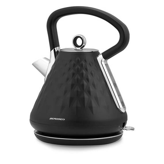 Fierbator electric, carcasa metalica, cu capac detasabil, picioare antiderapante, 1850-2200 W, 1.7 litri, finisaj mat frumos, negru - 3- Roveli