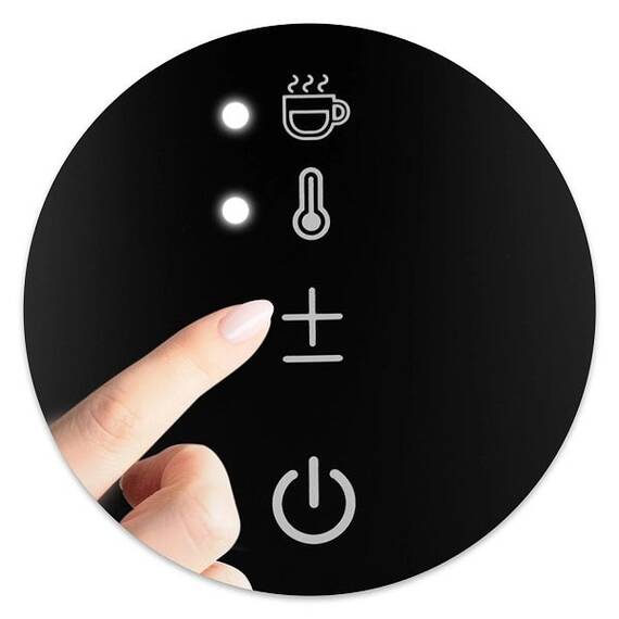 Fierbator electric, interiorul din otel inoxidabil, display iluminat din spate cu panou tactil, capac detasabil, baza pivotanta 360°, 1850-2200 W, 1, 7 l, negru - 3- Roveli