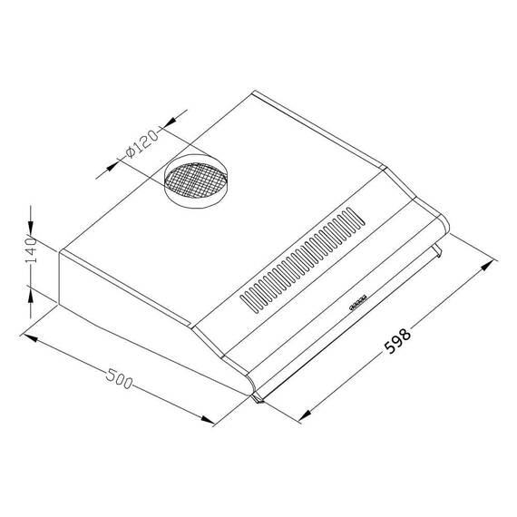 Hota de bucatarie, traditionala, control mecanic, butoane, iluminare LED, 3 viteze, 205 mc/h, 60 cm, 39 W, negru si argintiu - 4- Roveli