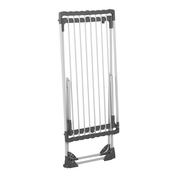 Uscator de rufe DacEnergy©, metalic, cu roti, telescopic, pliabil, 190x95x56 cm, gri - 6- Roveli