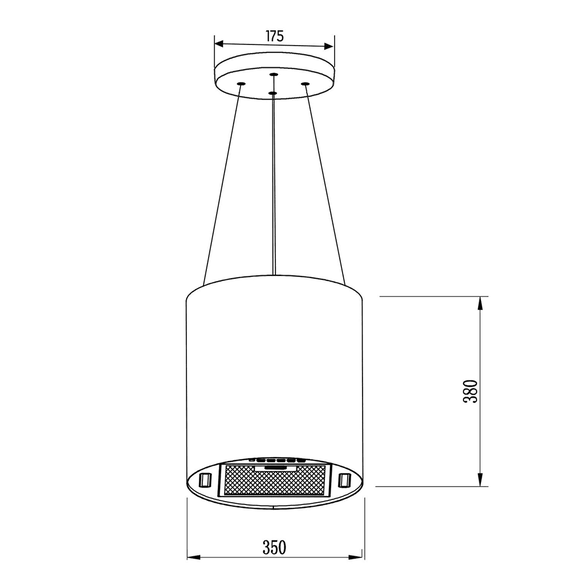 Hota insula, carcasa din otel, telecomanda, functia de oprire automata, 3 viteze, 550 mc/h, 70 W, 35 cm, neagra - 2- Roveli