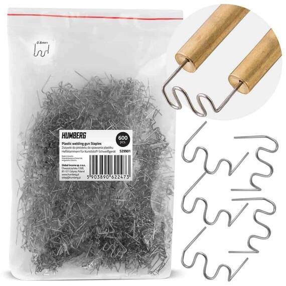 Set capse pentru aparat de sudura plastic, fabricat din metal de cea mai inalta calitate, rezistent la rugina, 8 mm, unda larga, tip A, 600 buc - 2- Roveli