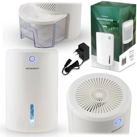 Dezumidificator, tehnologie Peltier, capacitate rezervor de apa 800 ml, functionare silentioasa 34 dB, consum de energie 22,5 W, 220 - 240 V, 13 x 22 x 15,4 cm, alb - 3- Roveli